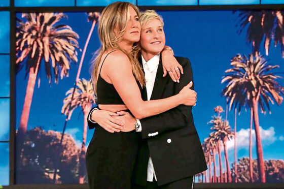 Ellen DeGeneres and Jennifer Anniston.