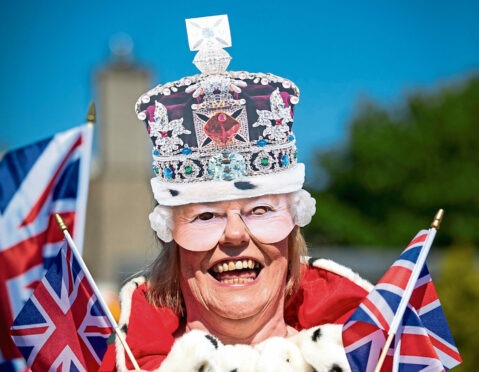 A parade through the streets of Eaglesham, Glasgow, to mark the Queen's Platinum Jubliee.