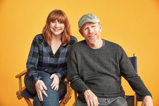 Bryce Dallas Howard with her director dad, Ron.