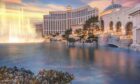 The Bellagio hotel with its dancing fountains on the Las Vegas Strip