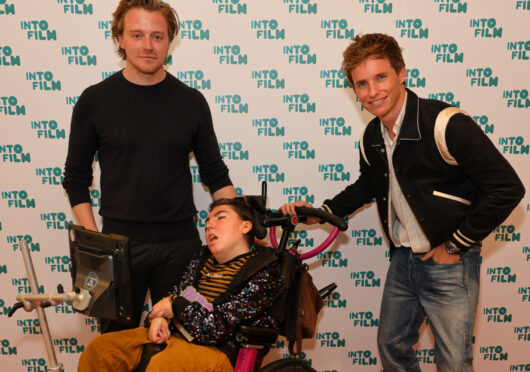 Jack Lowden and Eddie Redmayne with Greta McMillan from Edinburgh