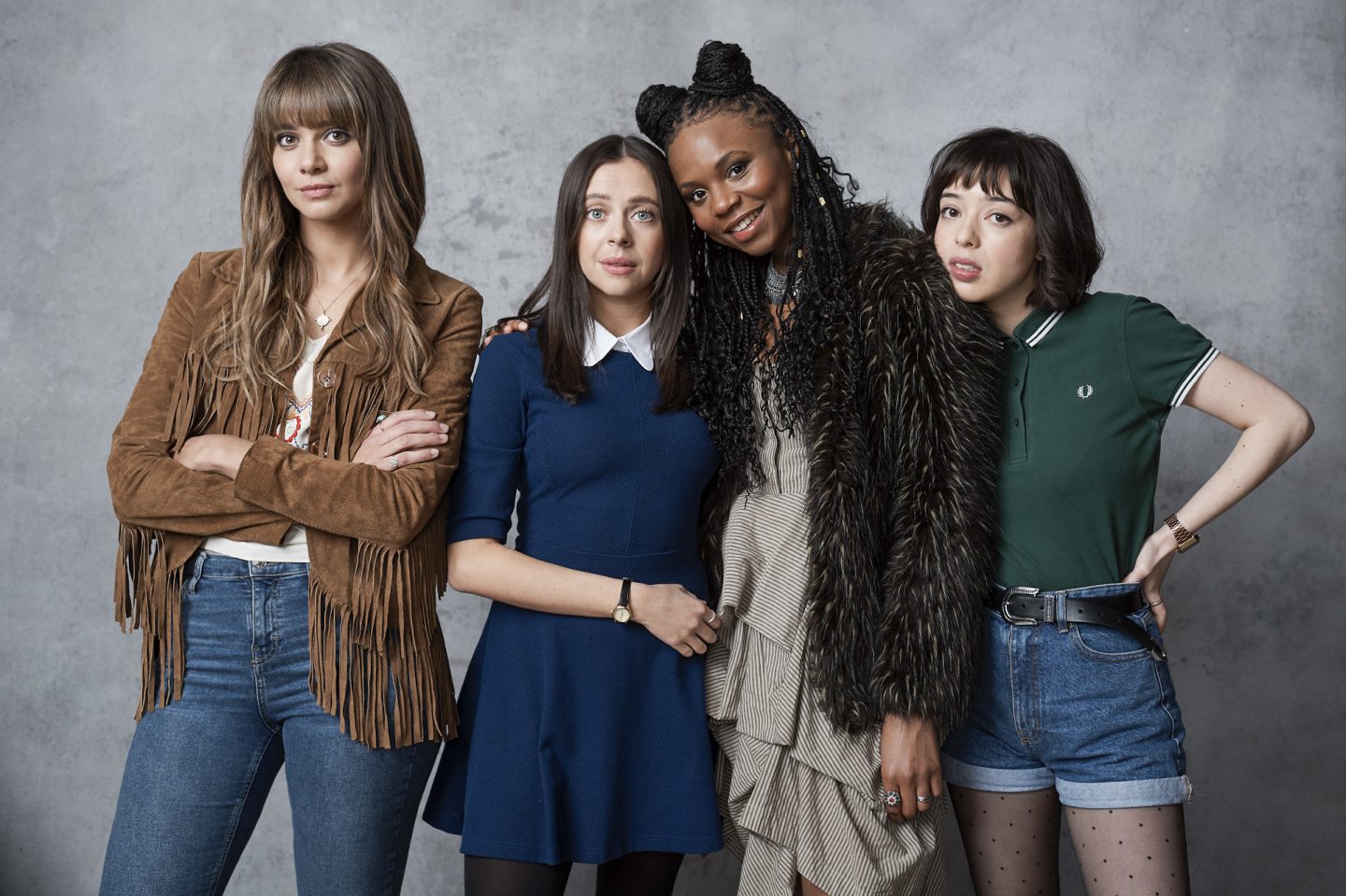 Dolly’s girls: Emma Appleton, Bel Powley, Aliyah Odoffin and Marli Siu star in the adaptation of Dolly Alderton’s acclaimed memoir, Everything I Know About Love