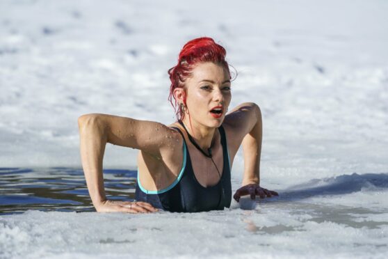 Dianne Buswell on Freeze The Fear With Wim Hof