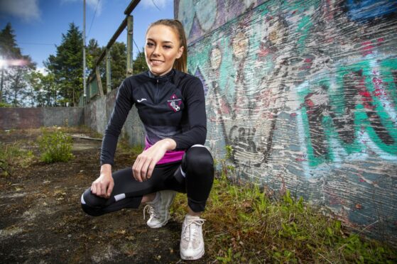 McDermid Ladies captain Tyler Rattray at the old astro pitches in Glenrothes