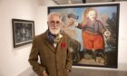 John Byrne with 1971 painting The American Boy, part of the retrospective at Kelvingrove Art Gallery and Museum in Glasgow