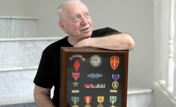 John Keaveney with Army medals