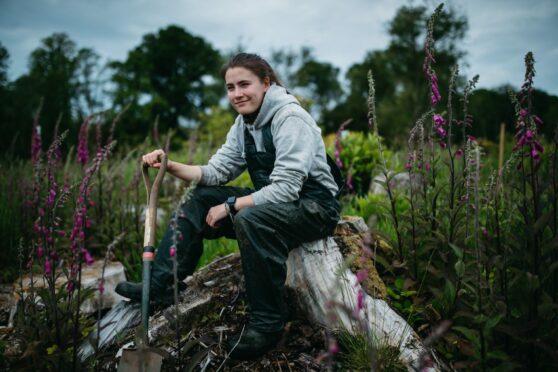 Jude McNeil on Mount Stuart estate, Bute, where she is helping restore ghost garden