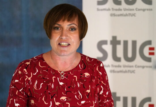 STUC General Secretary Roz Foyer speaking before First Minister Nicola Sturgeon officially opened the Margaret Irwin Centre