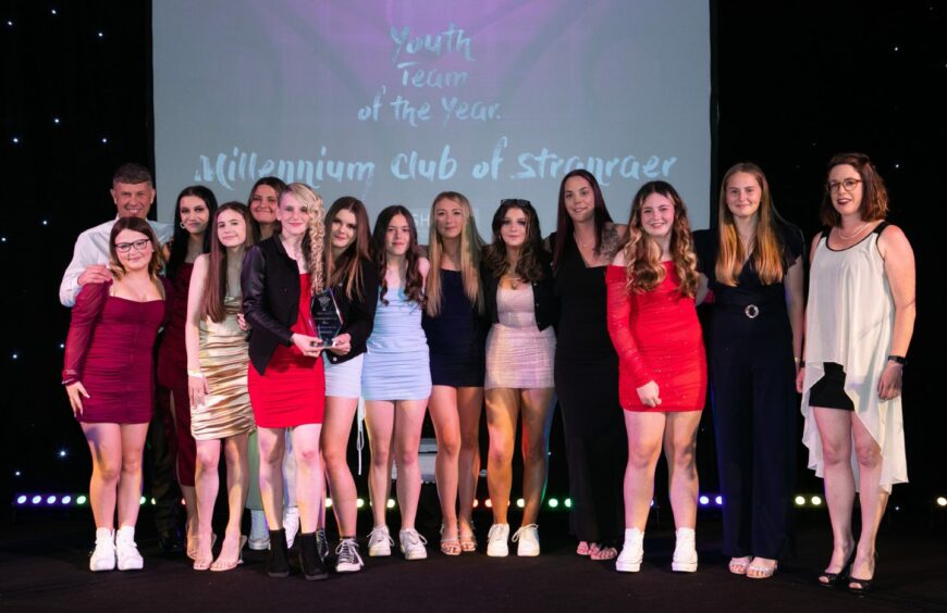 Millenium Club Stranraer winning Youth Team of the Year (Pic: Andrew Cawley)