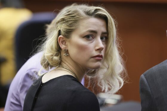 Actor Amber Heard waits before the verdict was read (Pic: Evelyn Hockstein/Pool via AP)