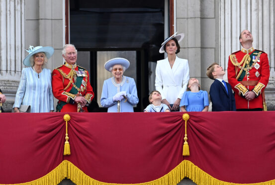 The Royal Family watch the flypast