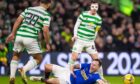 Celtic play Rangers at Parkhead last season with both teams featuring gambling firms on their shirts.