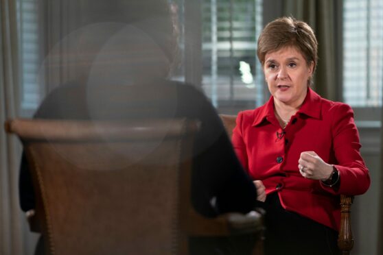 Nicola Sturgeon is interviewed in Washington during a visit to the US in May