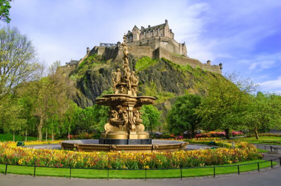 Ross Fountain below Edinburgh Castle