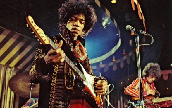 Jimi Hendrix and his Experience perform at the Marquee Club, London, in 1967