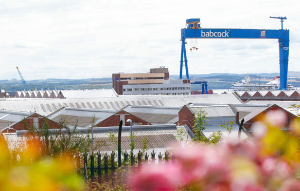 The MoD site next to the Babcock private yard at Rosyth