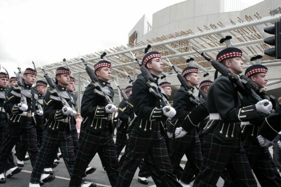 King’s Own Scottish Borderers on parade for the last time in 2006