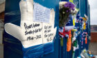 Tributes at Ibrox yesterday to Andy Goram