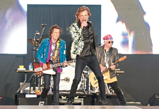 The Rolling Stones on stage at Hyde Park last week.