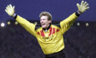 Andy Goram celebrates Rangers’ victory in the 1992 Skol Cup Final