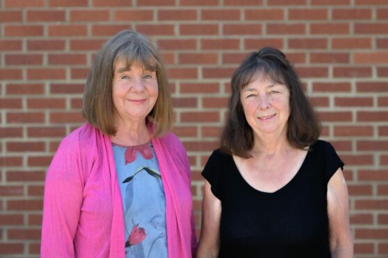 Gruffalo author Julia Donaldson, left, with Mary Moore