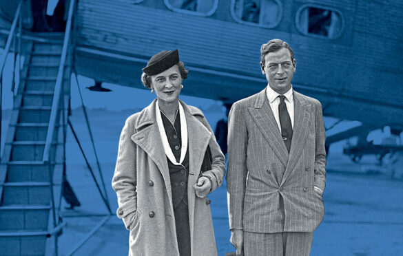 Prince George, Duke of Kent and his wife Princess Marina, Duchess of Kent at Croydon Airport after a tour of Europe in 1937, five years before his death in a crash in a Sunderland seaplane.