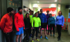 Runners at Kelvinhall underground station in Glasgow