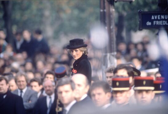 Princess Diana on a royal tour of France in November 1988.