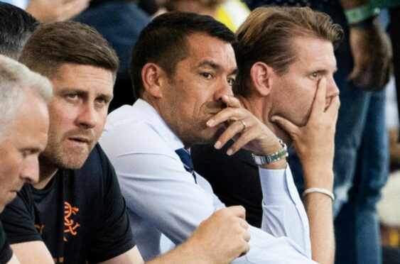 The Rangers bench deep in thought in Belgium