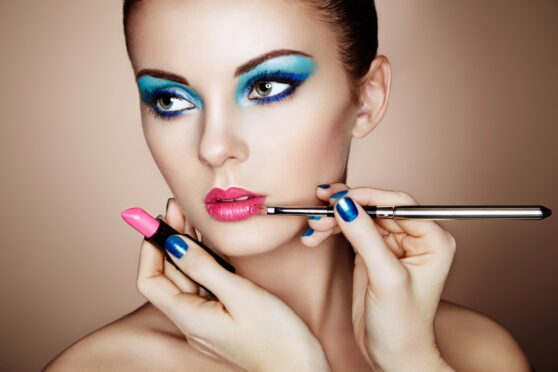 Bold colours on the lips and eyes for a New Romantic makeover