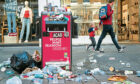 Litter piles up in Glasgow’s Buchanan Street as council strikes continue. 

Picture
Andrew Cawley
