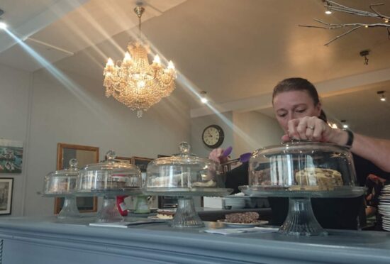 Tempting treats on the counter at Tea At Tiffanys