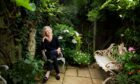 Hayley Mills relaxes in the garden of her west London home