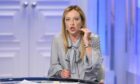 Giorgia Meloni, leader of the nationalist Brothers of Italy party, appears on Italian TV ahead of the country’s general election next week