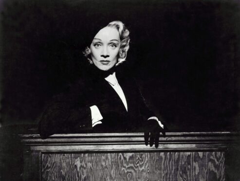 Marlene Dietrich as the Witness For The Prosecution, in the 
1957 movie based on Agatha Christie’s story.