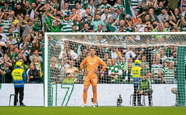 It’s the loneliness of the Rangers keeper as Jon McLaughlin reflects on his gaffe at Celtic’s fourth goal.