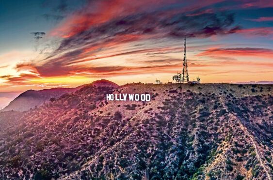 Hollywood sign.