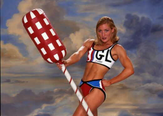 Former Gladiator Ali Paton as Siren in 1998.