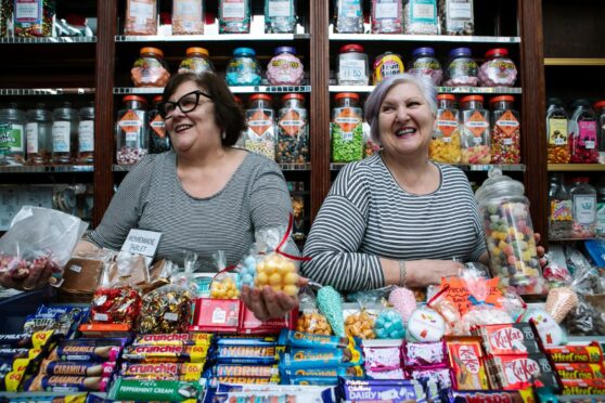 Alda and Johanna Jannetta in the Cross Cafe in Kilmacolm