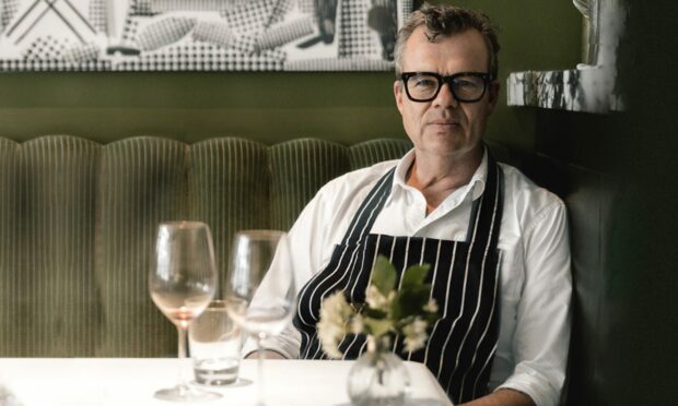 Jeremy Lee in the dining room of his famous Quo Vadis restaurant in London’s Soho