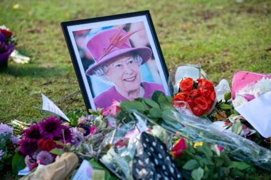 Floral tributes to The Queen