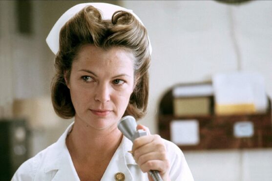 Nurse Mildred Ratched played by Louise Fletcher.