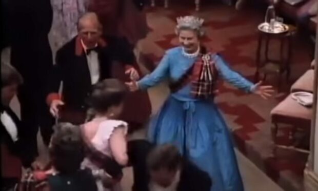 The Queen at the Ghillies Ball in Blamoral