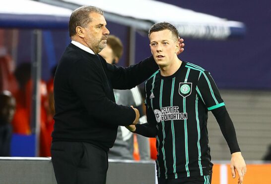 Celtic skipper Callum McGregor went off in Leipzig with a worrying knee injury