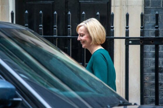 Liz Truss leaving 10 Downing Street