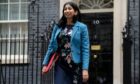 Home Secretary Suella Braverman leaves No 10 after the first meeting of new PM Rishi Sunak’s Cabinet on Wednesday