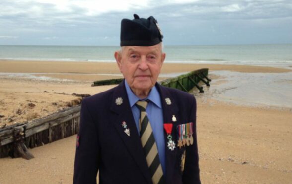 John Lamont re-visiting the Normandy beaches