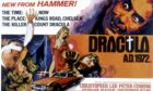 The striking poster for Hammer film Dracula AD 1972 starring Christopher Lee as the bloodthirsty villain