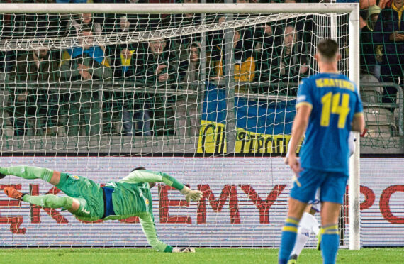 Craig Gordon makes yet another spectacular stop to deny Ukraine in midweek.