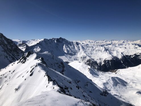 The snowy vista of Les  Arcs